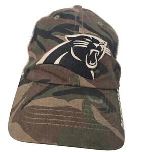 Carolina Panthers NFL Team Apparel Camo‎ Trucker Hat Snapback Adjustable